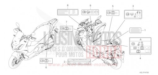 CAUTION LABEL ADV350AP de 2023